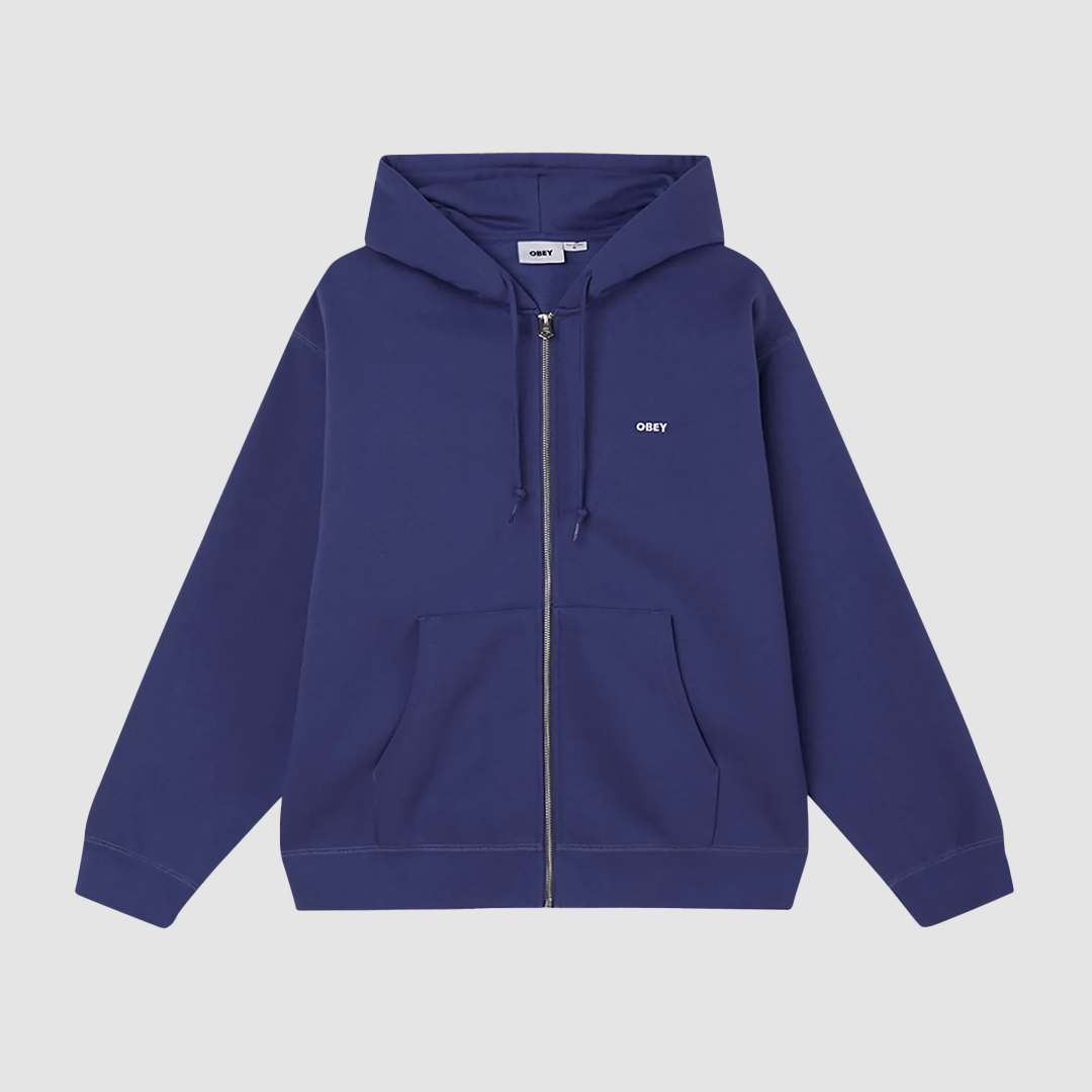 Established Works Bold Zip Hoodie Skipper Blue