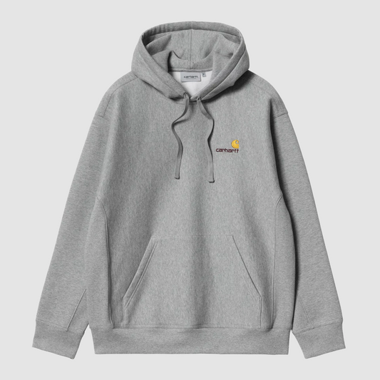 Hooded American Script Sweat Grey Heather