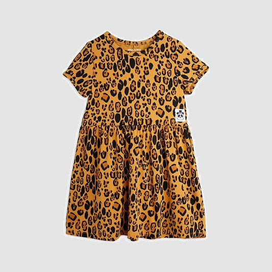 Basic Leopard SS Dress Beige