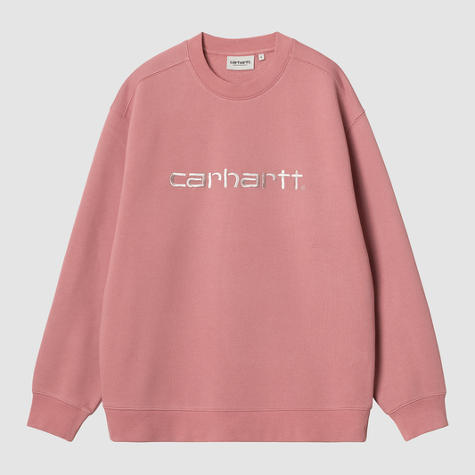 W' Carhartt Sweat Dusty Rose / Moonbeam