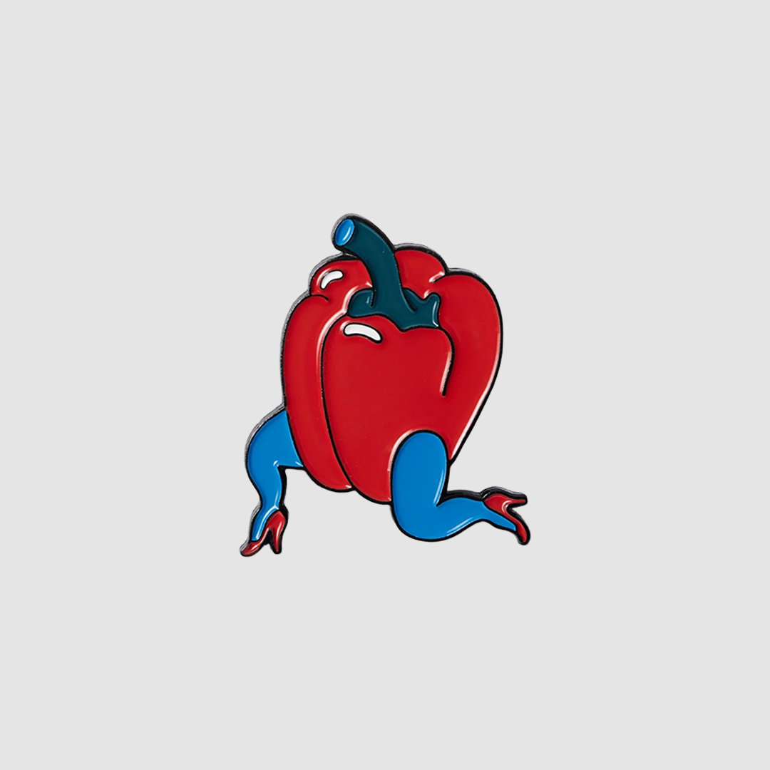 Bell Pepper Enamel Pin Red