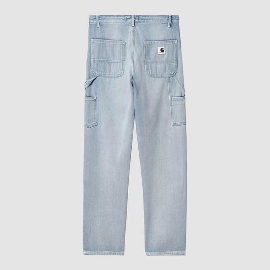 W' Pierce Pant Straight Blue Light Stone Washed