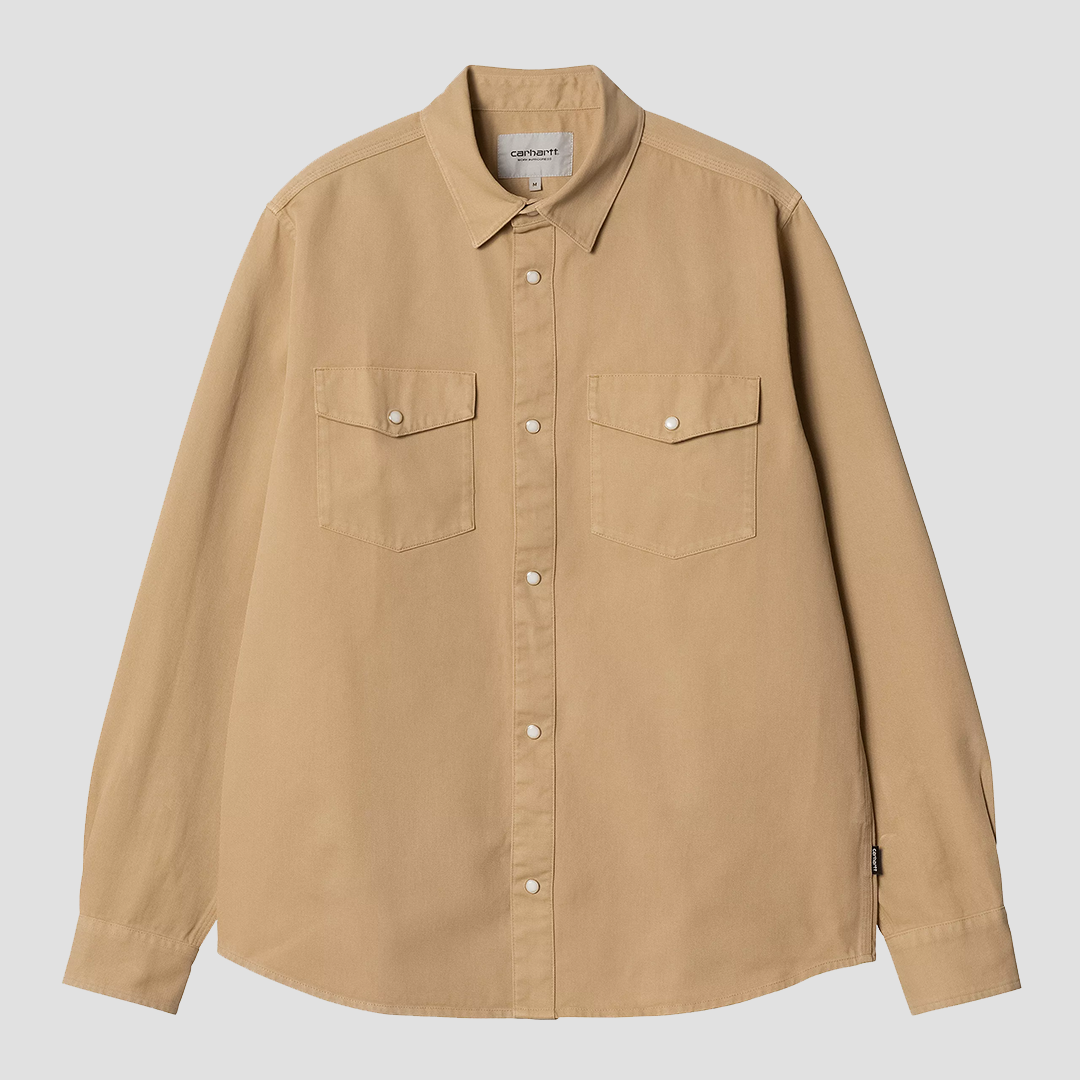 L/S Santa Fe Shirt Dusty H Brown Garment Dyed
