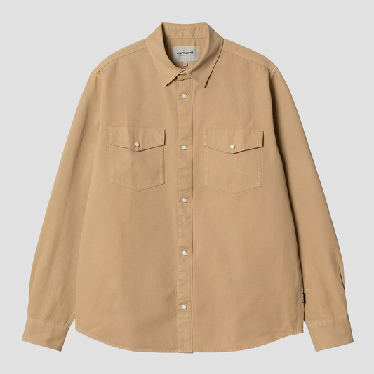 L/S Santa Fe Shirt Dusty H Brown Garment Dyed