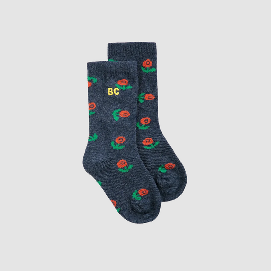 Stamp Bloom All Over Long Socks