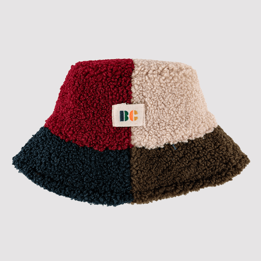 Color Block Sheepskin Hat