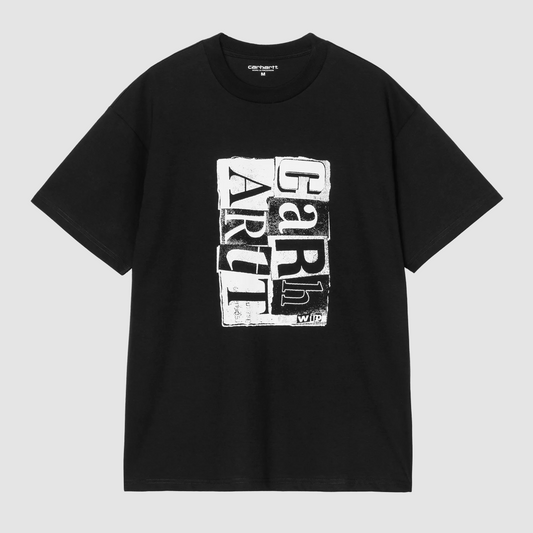 S/S Moving Letterpress T-Shirt Black