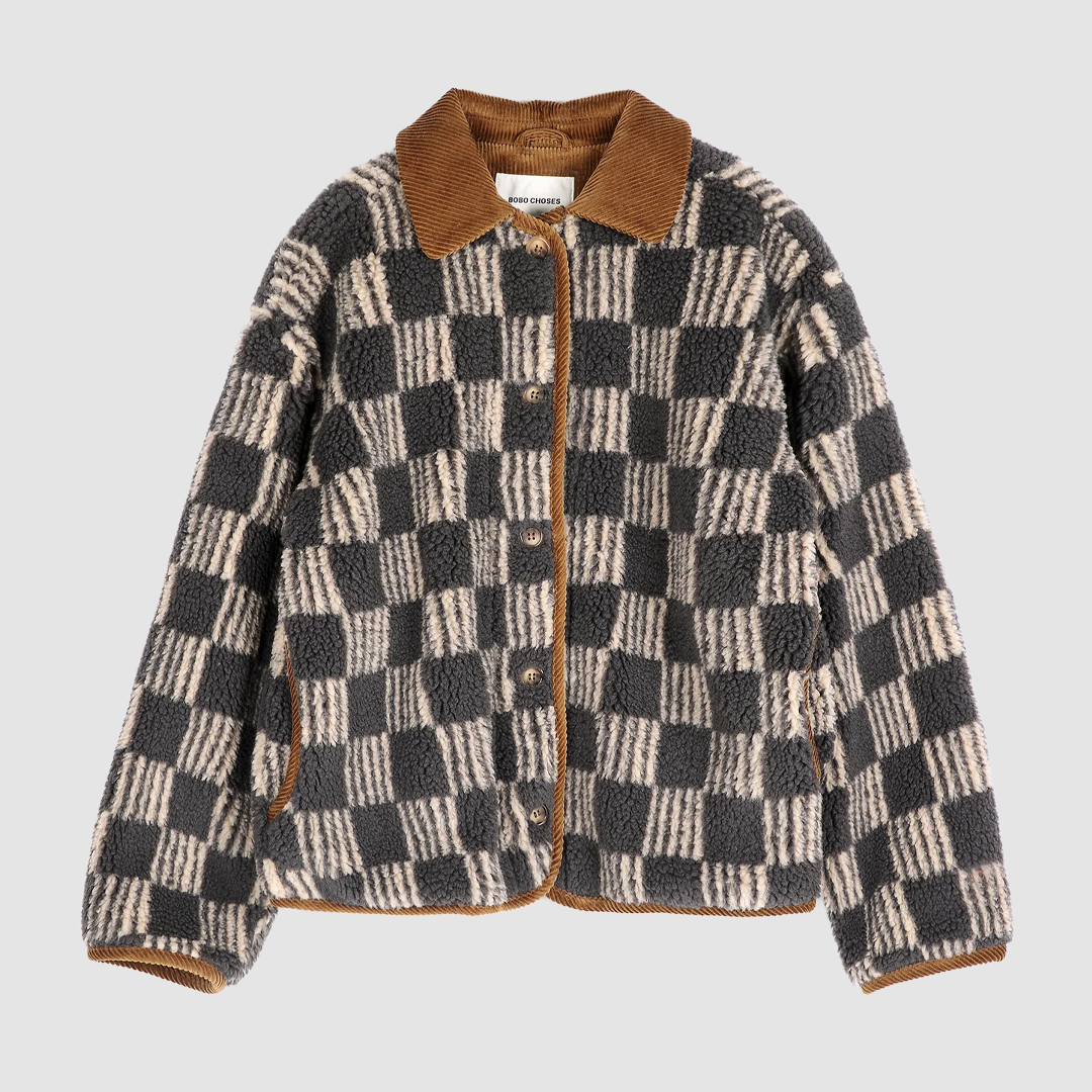 Almost Moiré All Over Sherpa Jacket