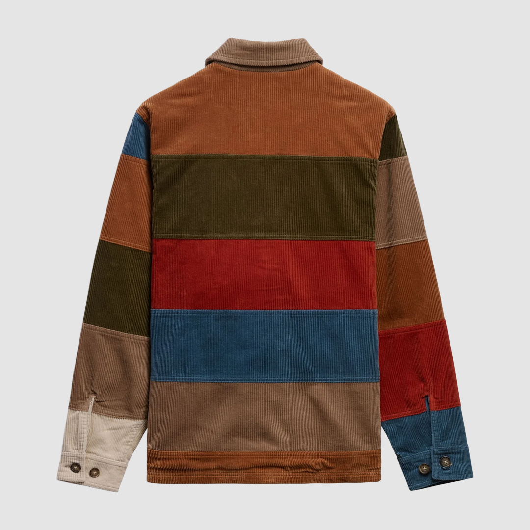 Dorr Corduroy Patchwork Jacket Beige / Brown / Sky / Green