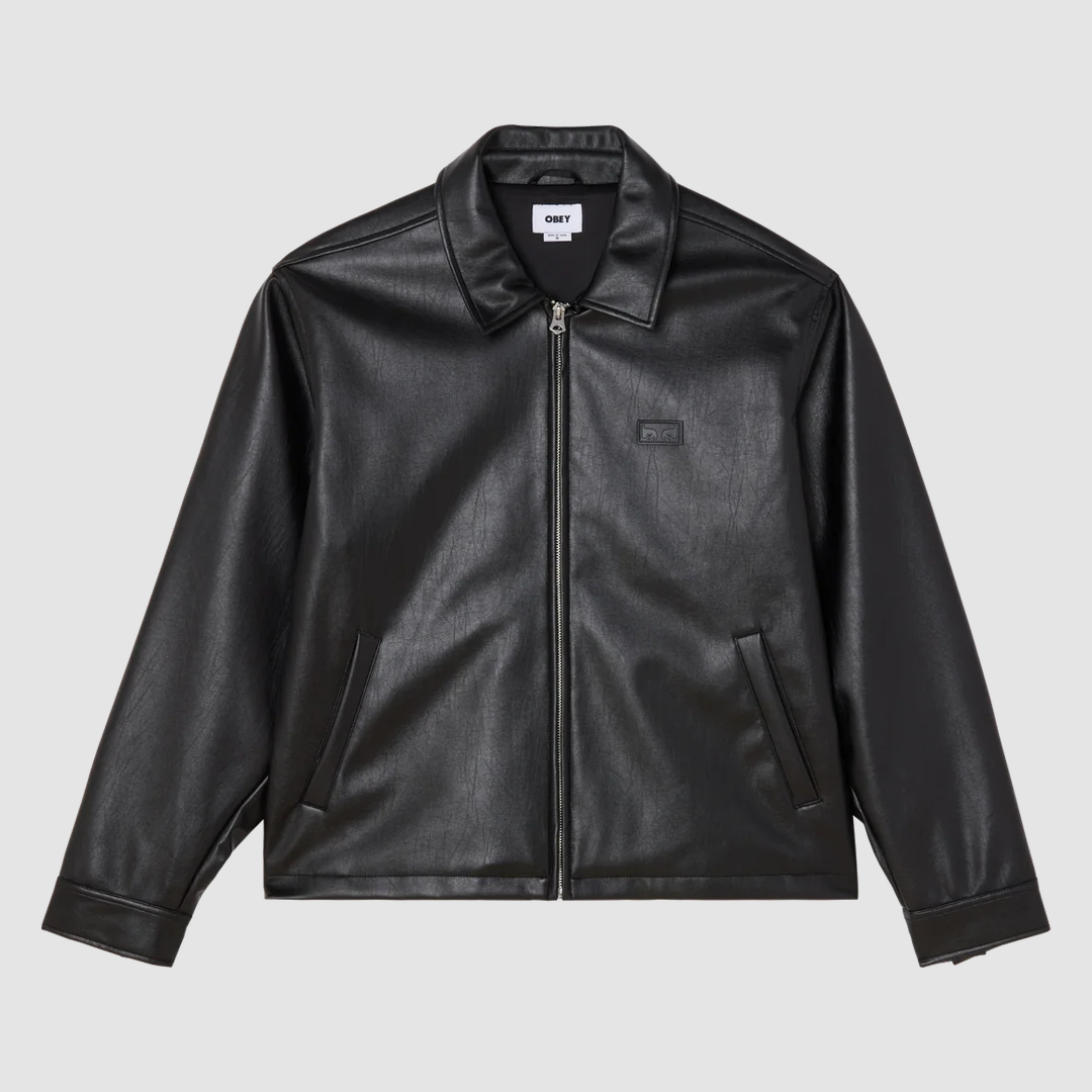Obey Workman PU Jacket Black