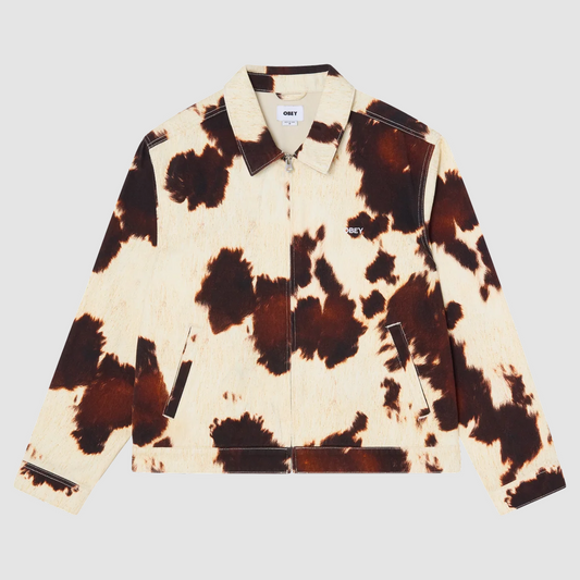 Obey Worshop Jacket Cow Print
