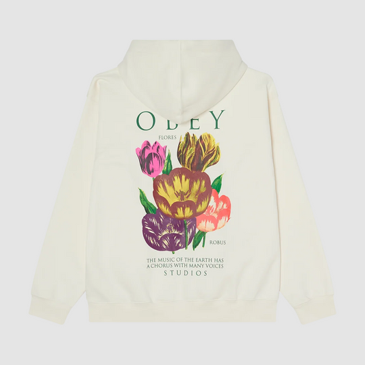 Obey Flores Robus Hood Unbleached