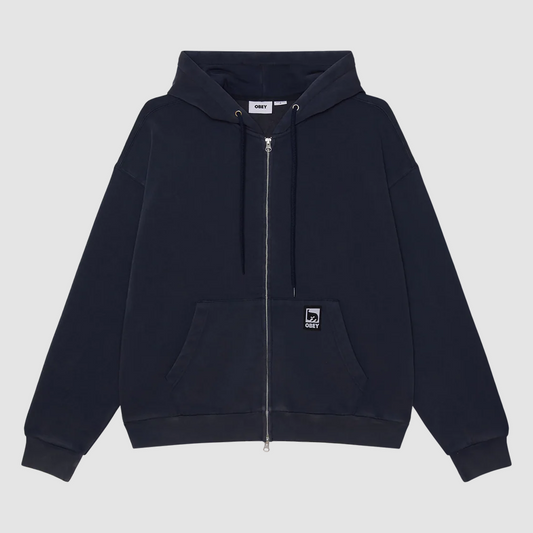 Obey Post Zip Hood Dusty Total Eclipse