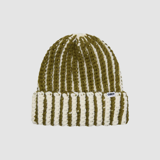 Obey Scout Chunky Beanie Moss Green Multi