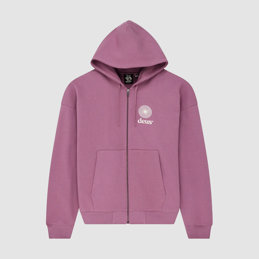 Strata Zip Hoodie Red Violet