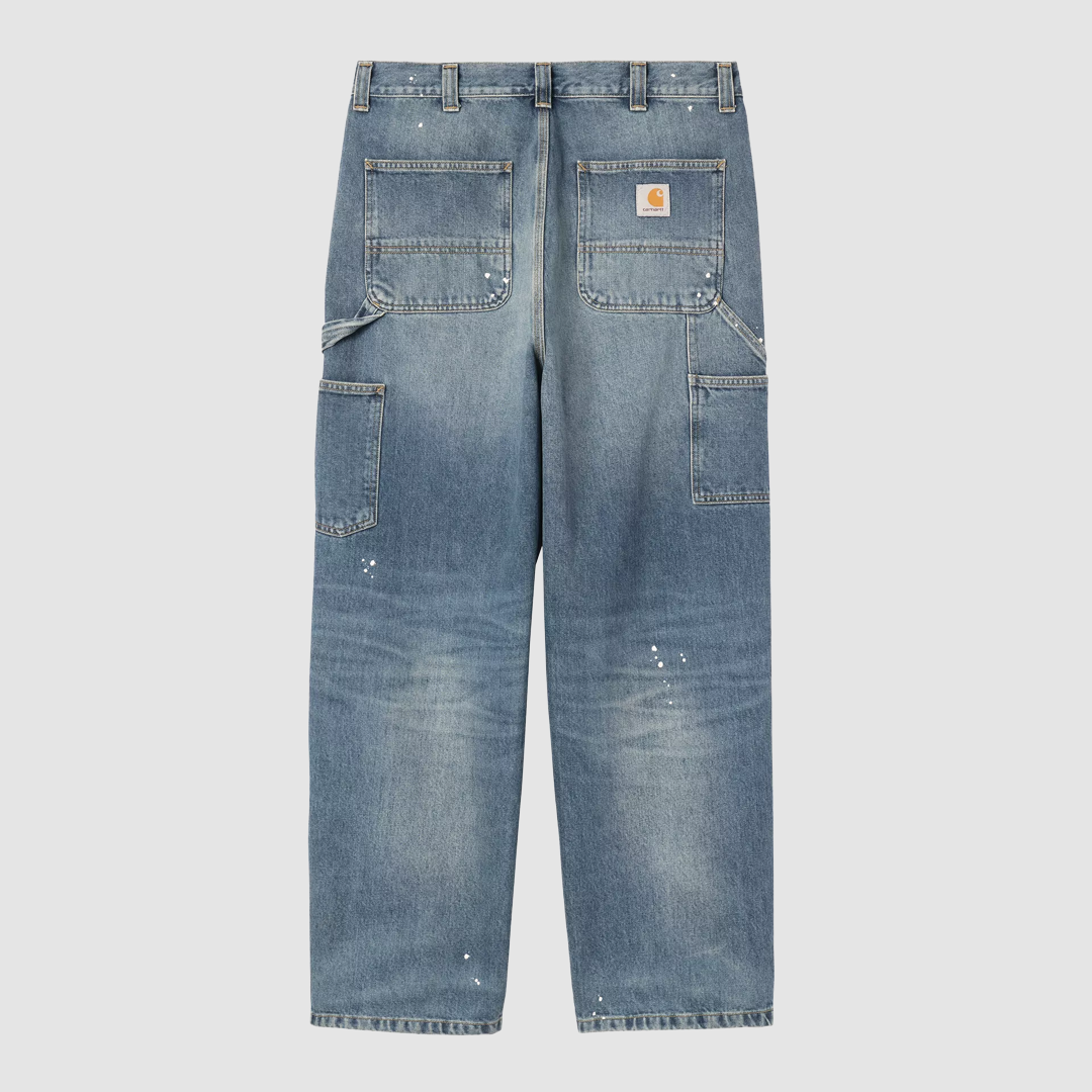 OG Single Knee Pant Blue Destroy Wash Splatter
