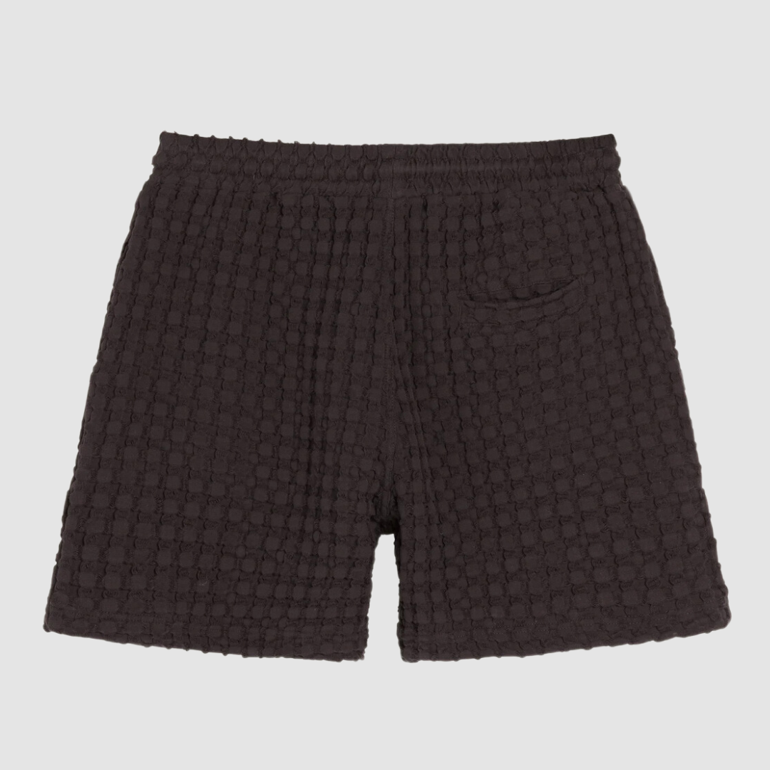 Nearly Black Porto Waffle Shorts