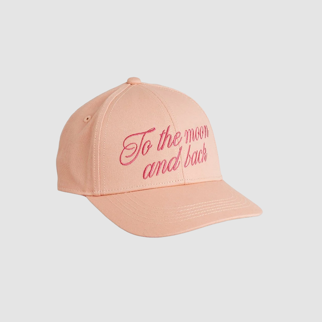 To The Moon Emb Cap Pink