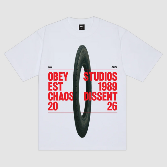 Obey Studios Chaos Dissent T-Shirt White