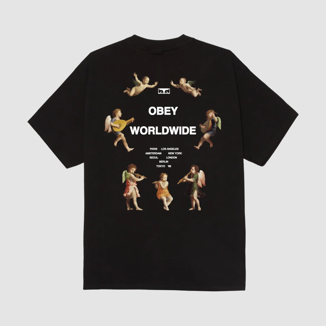 Obey Angels Above T-Shirt Black