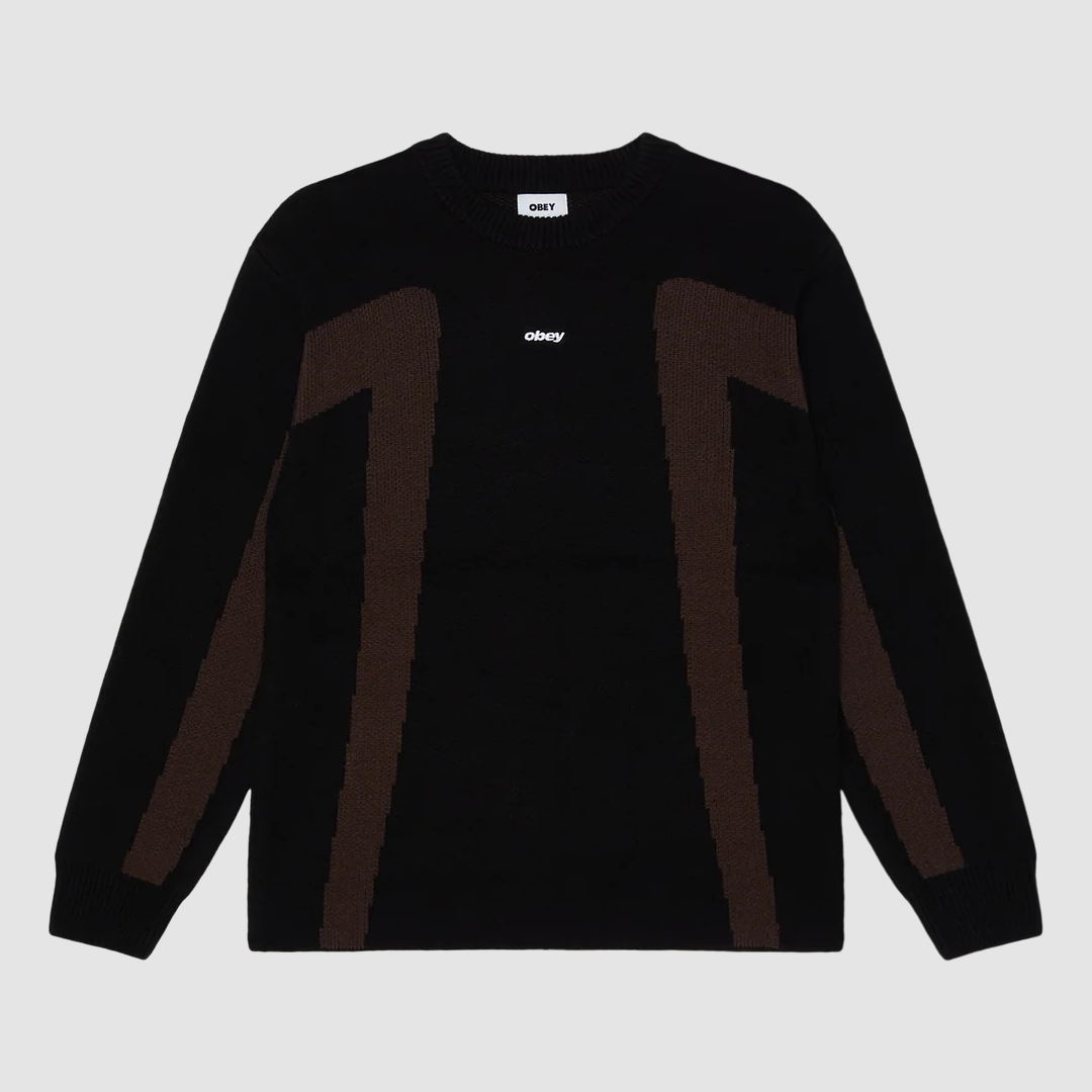 Obey Brann Sweater Digital Black Multi