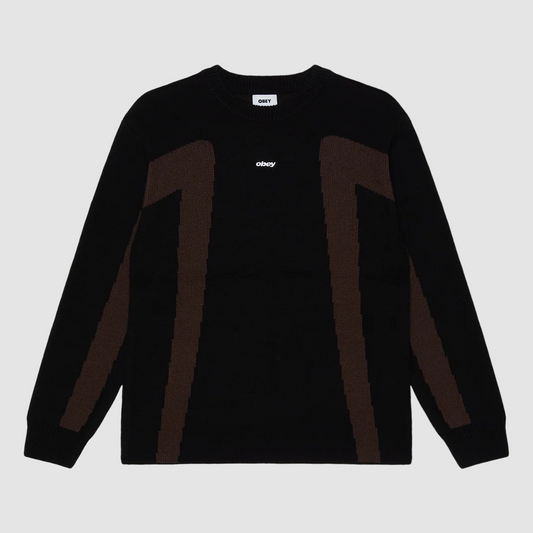 Obey Brann Sweater Digital Black Multi
