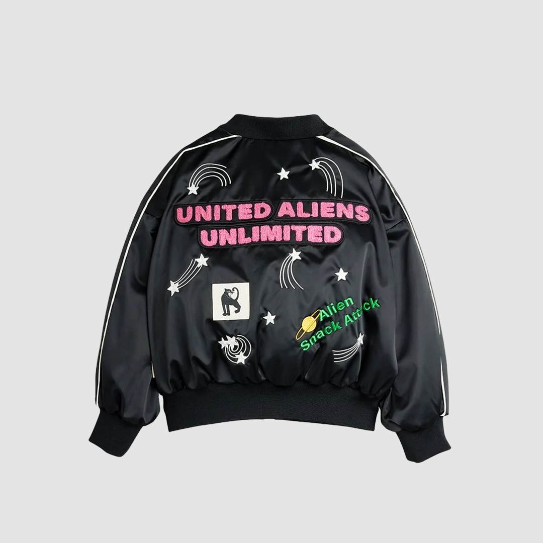 United Aliens Unlimited Baseball Jacket Black
