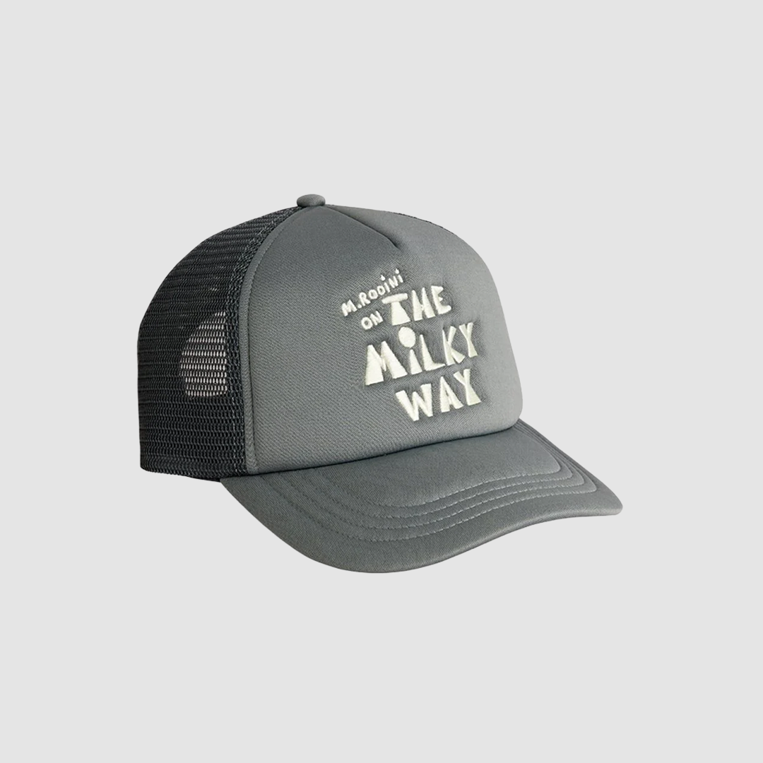 The Milky Way Emb Trucker Cap Grey
