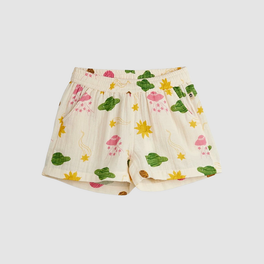 Space Muslin Shorts Off White