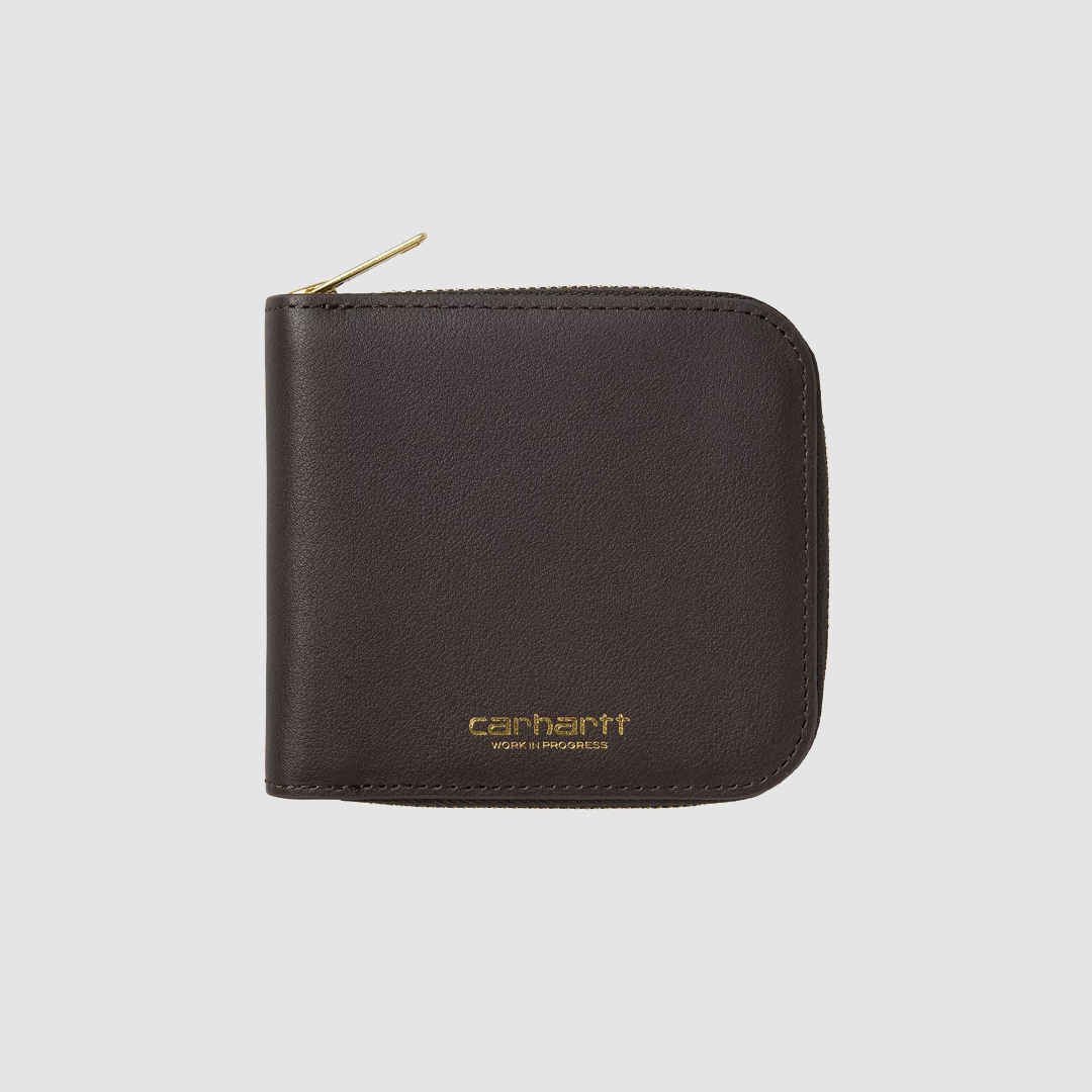 Leather Wallet Tobacco / Gold