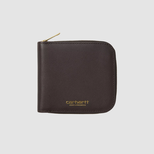 Leather Wallet Tobacco / Gold