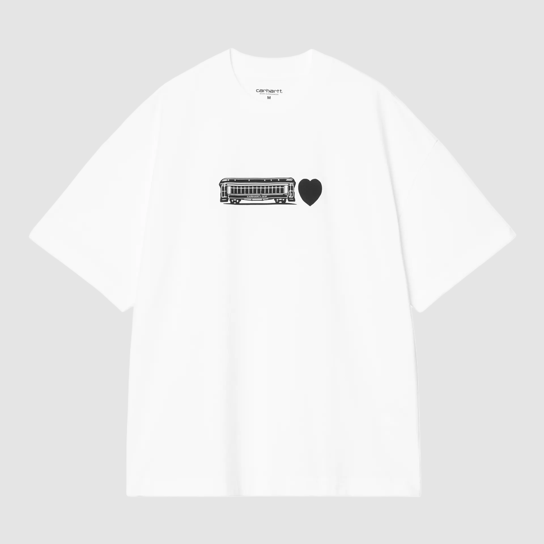 S/S Deconstructed Label T-Shirt White