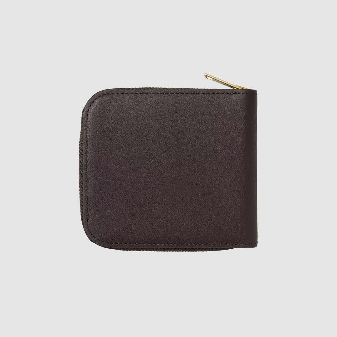 Leather Wallet Tobacco / Gold