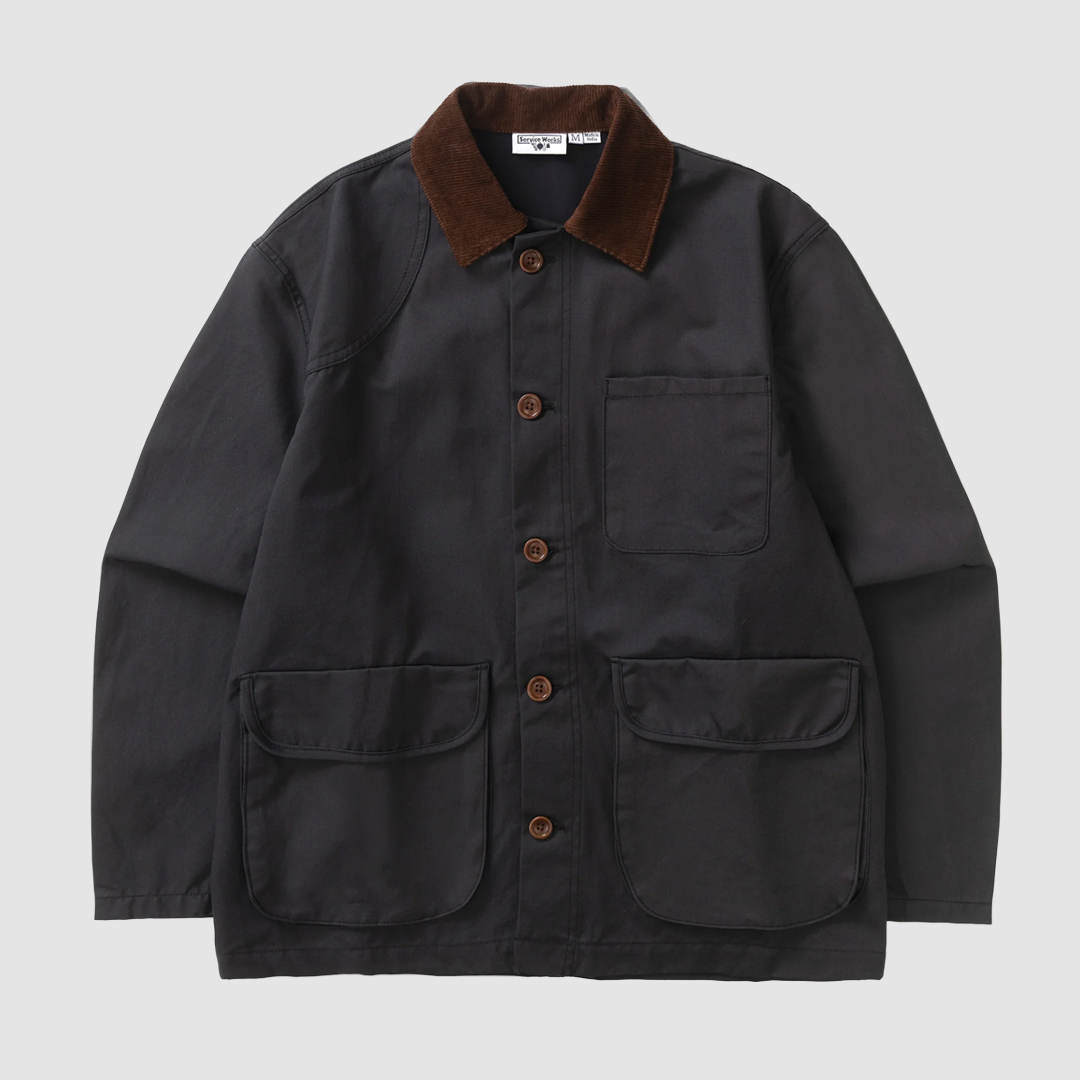Waxed Barn Coat Black