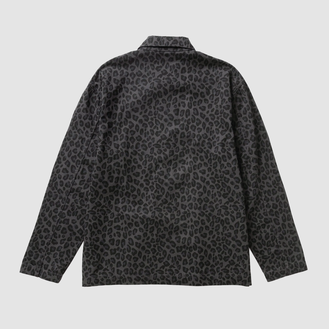 Patterned Easy Chef Shirt Black Leopard