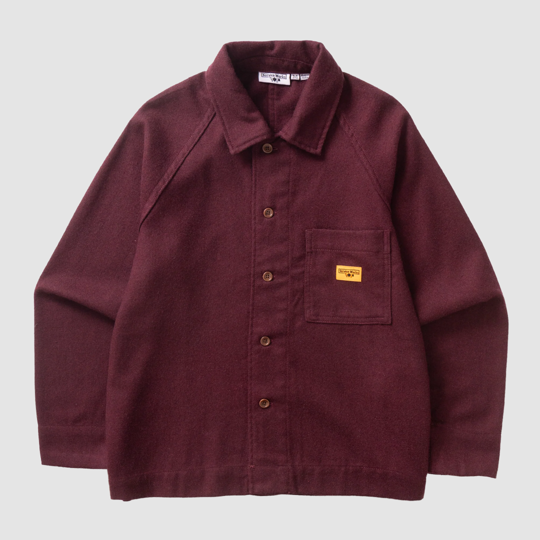 Flannel FOH Overshirt Burgundy