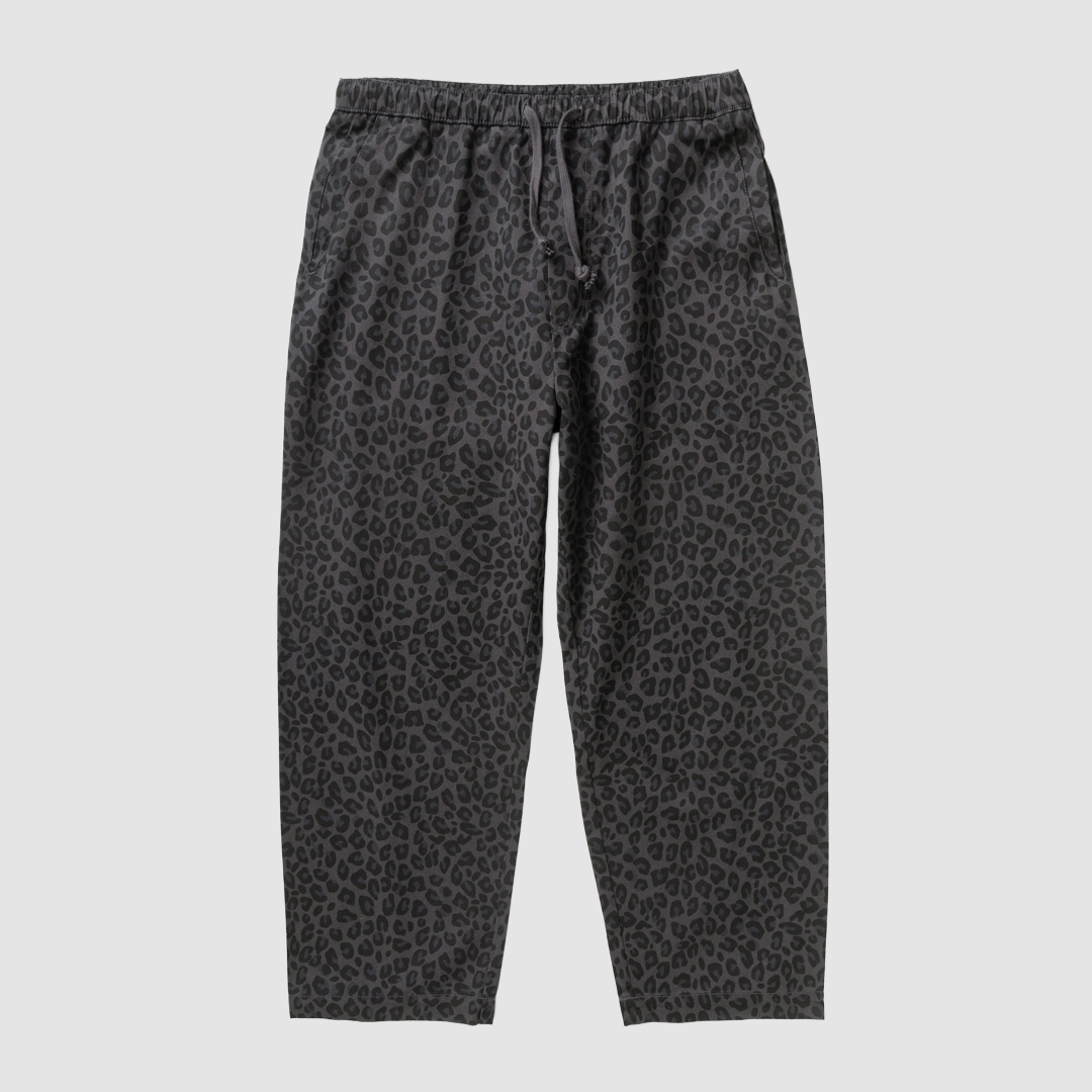 Patterned Easy Chef Pants Black Leopard