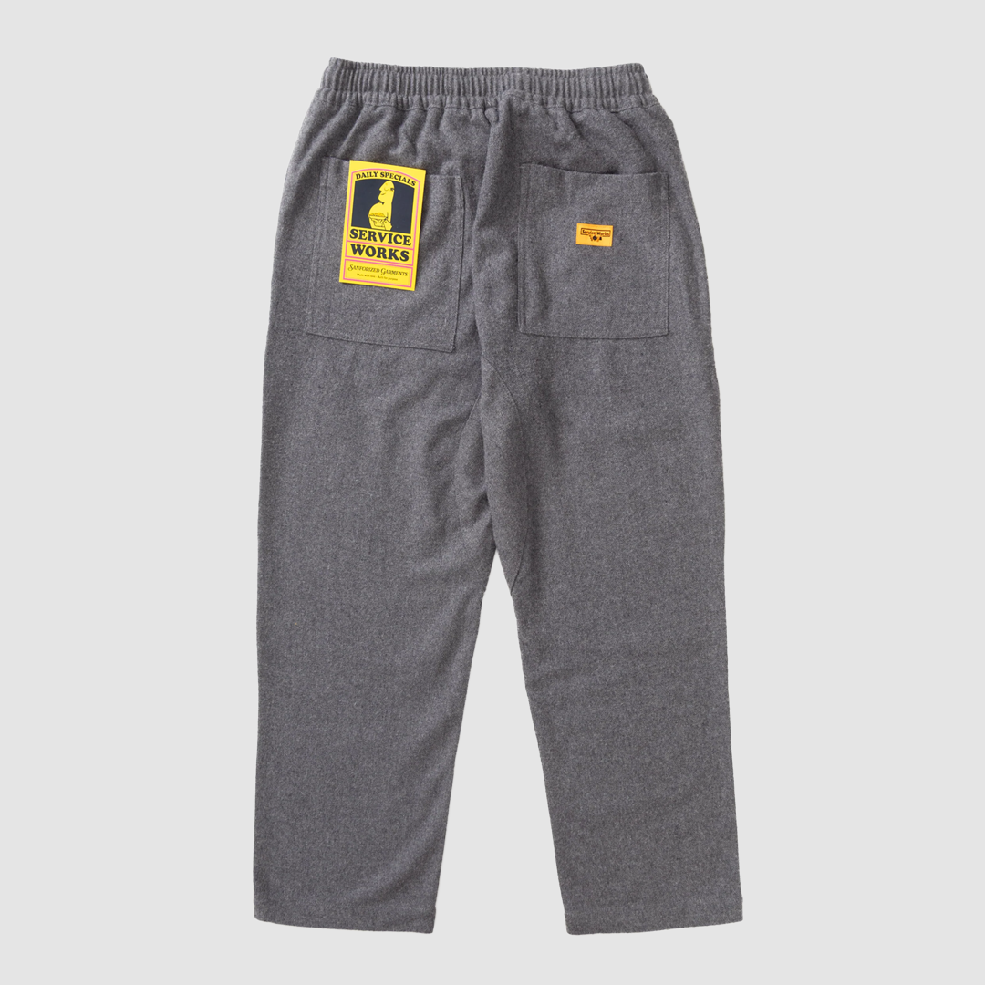 Flannel Chef Pants Charcoal