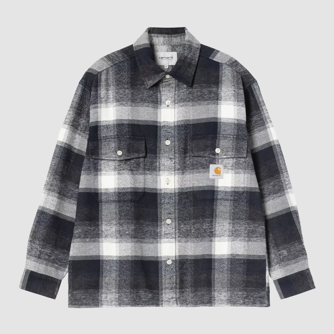 L/S Esterson Shirt Check Dark Navy