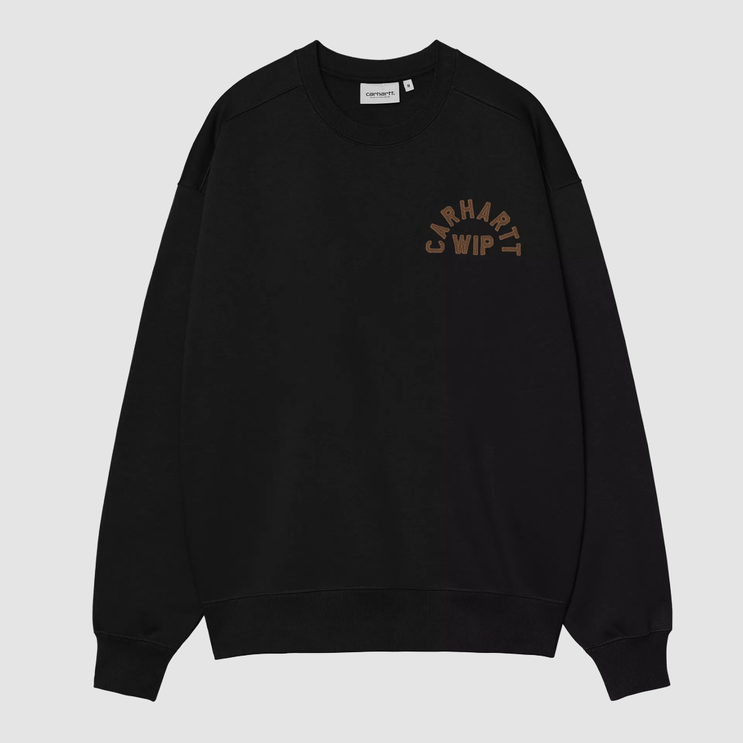 Arch Script Sweat Black / Hamilton Brown Stone Washed