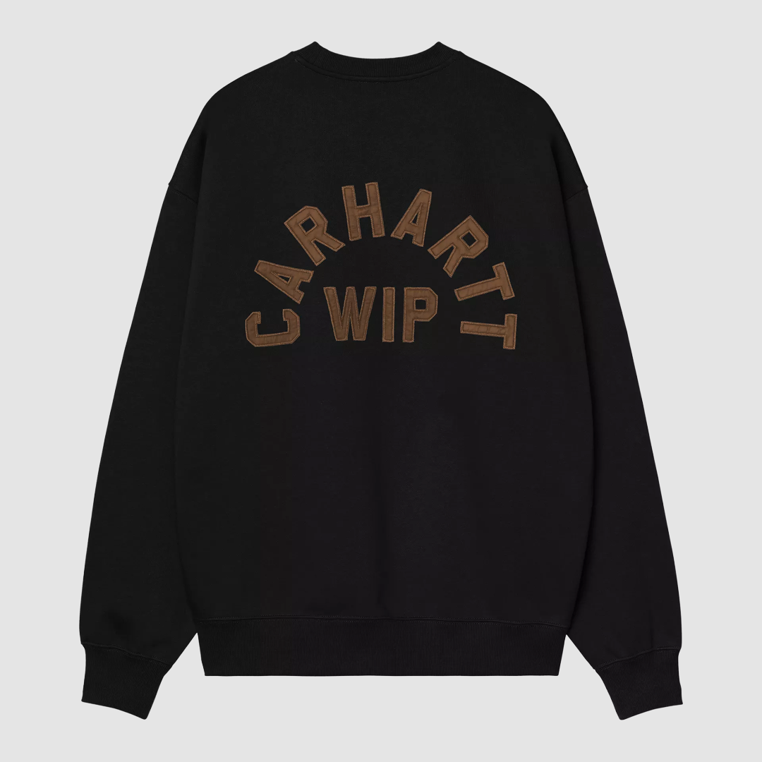 Arch Script Sweat Black / Hamilton Brown Stone Washed