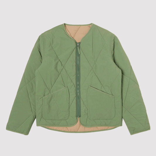Reversible Military Liner Jacket Green / Sand