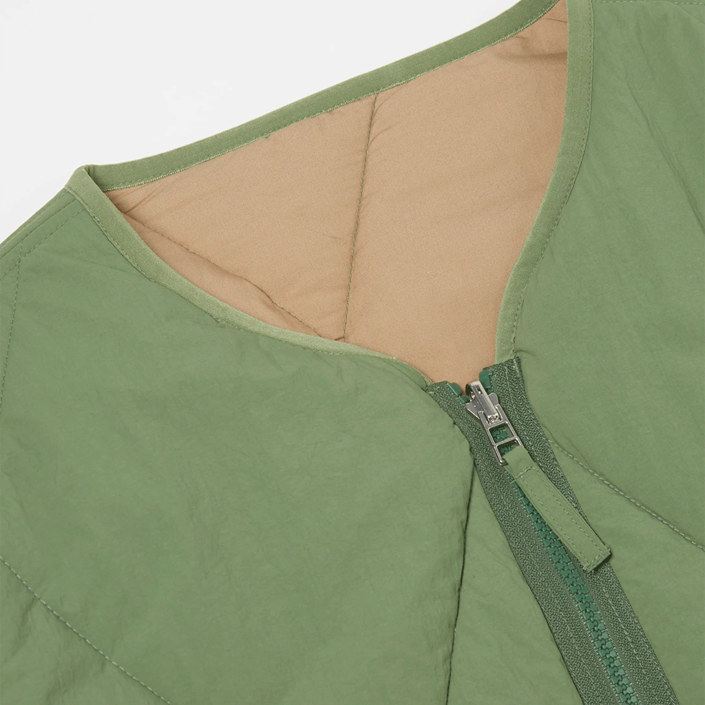 Reversible Military Liner Jacket Green / Sand