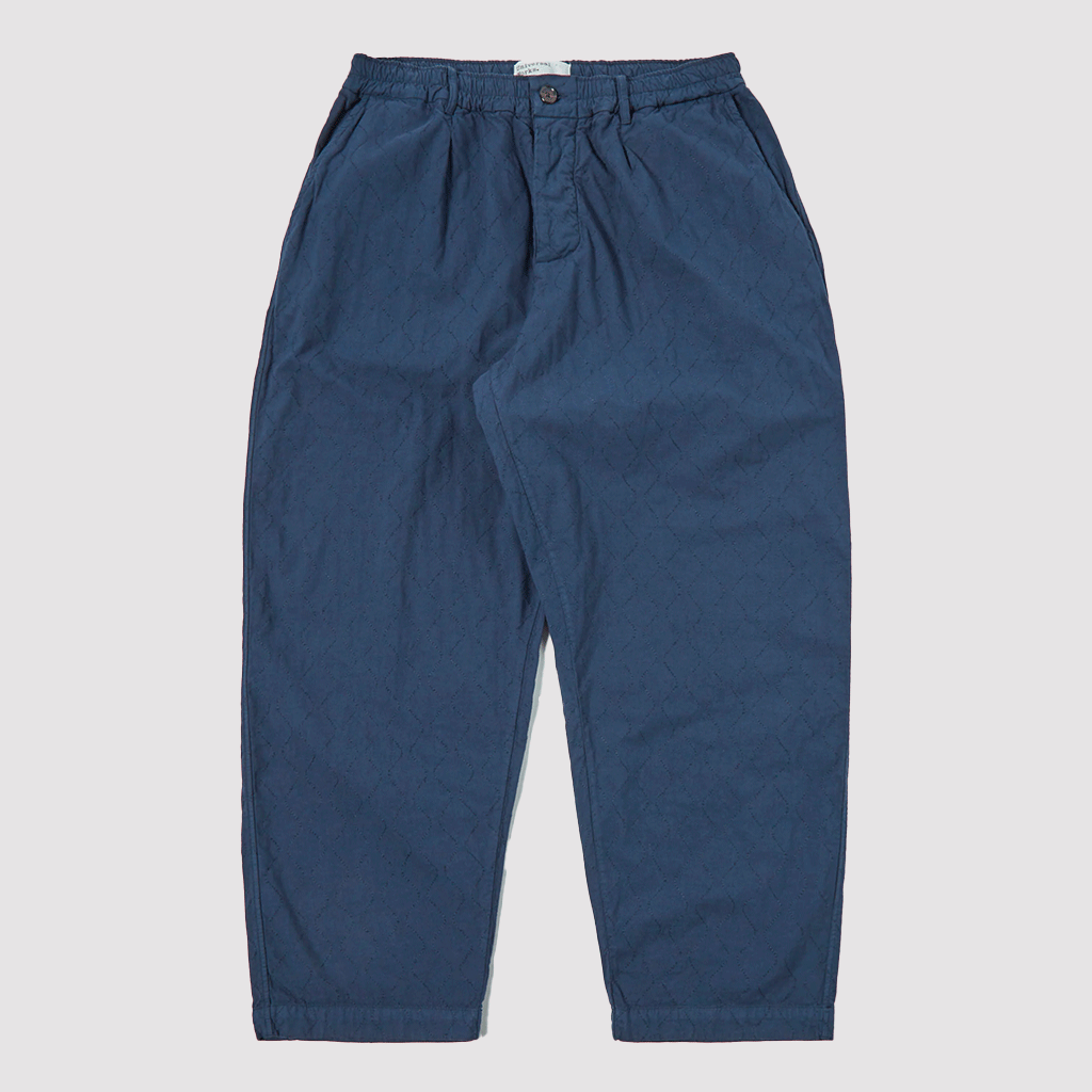 Quilted Oxford Pant Navy