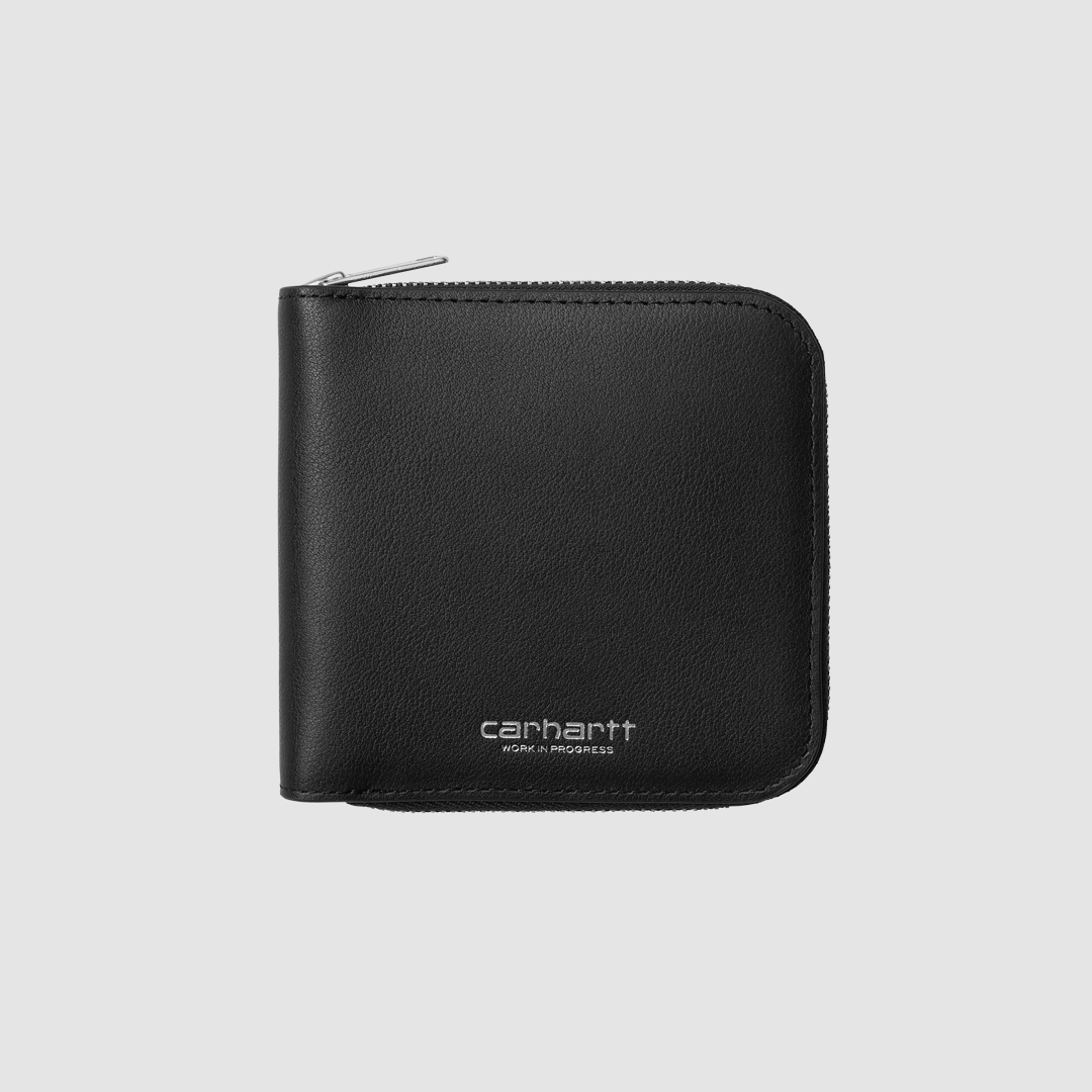 Leather Wallet Black / Silver