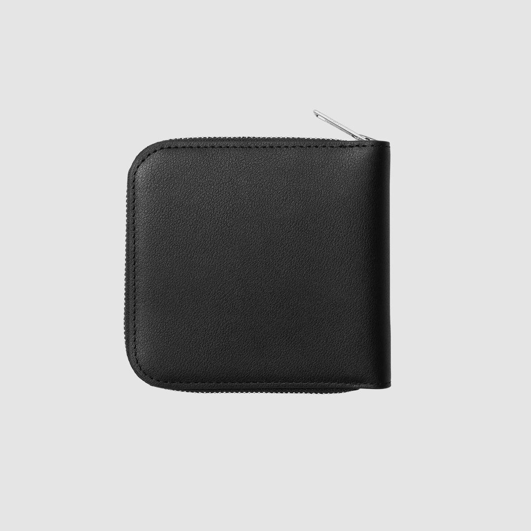 Leather Wallet Black / Silver