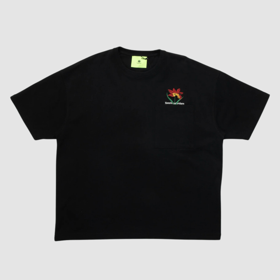 Waxed Tulip Tee Black