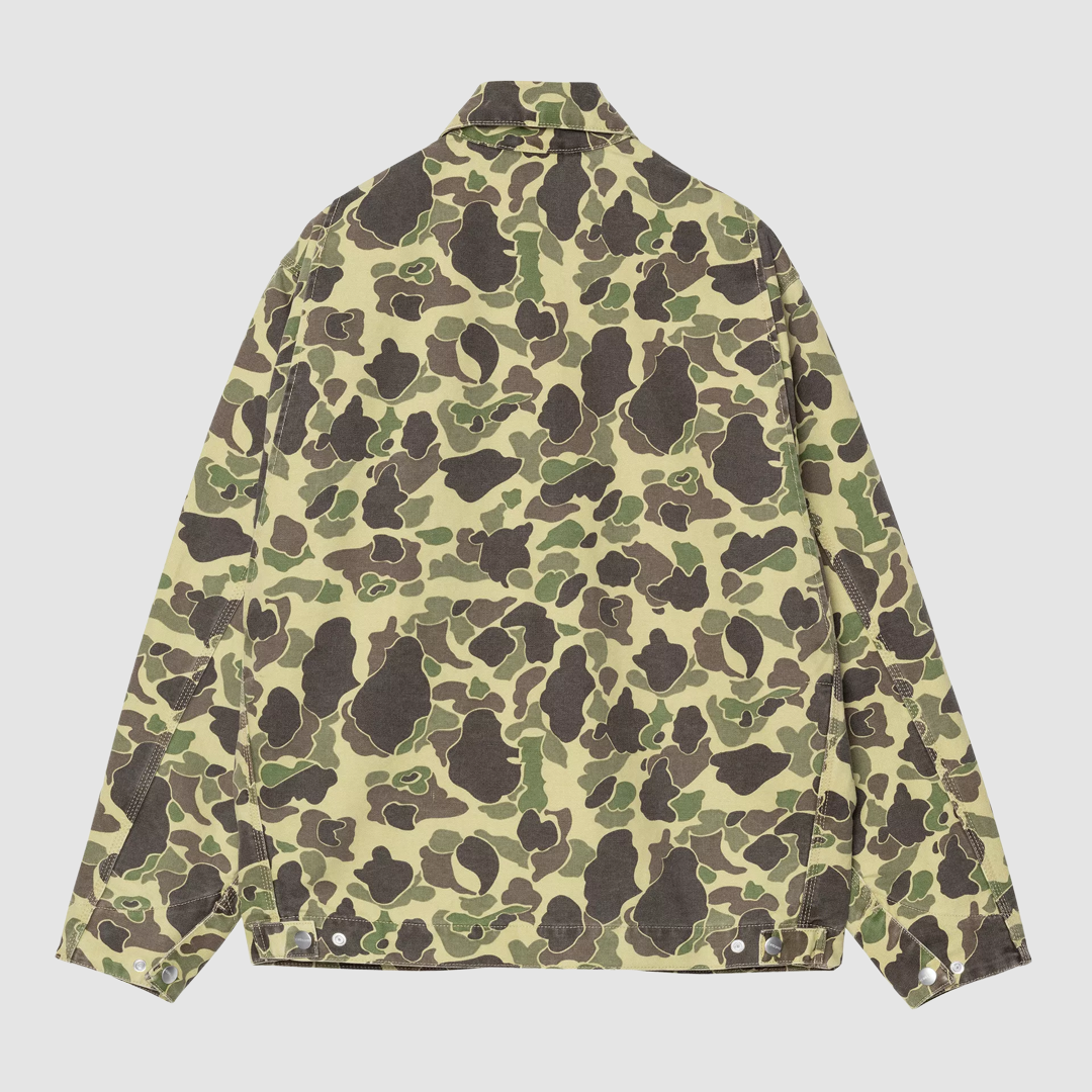 Duck Detroit Jacket Camo Green Stone Washed