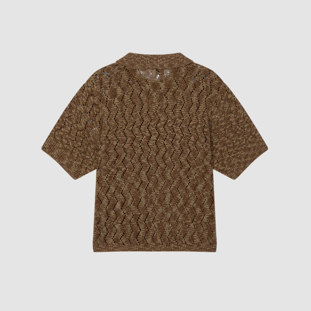 Andre Polo Sweater Toffee Brown