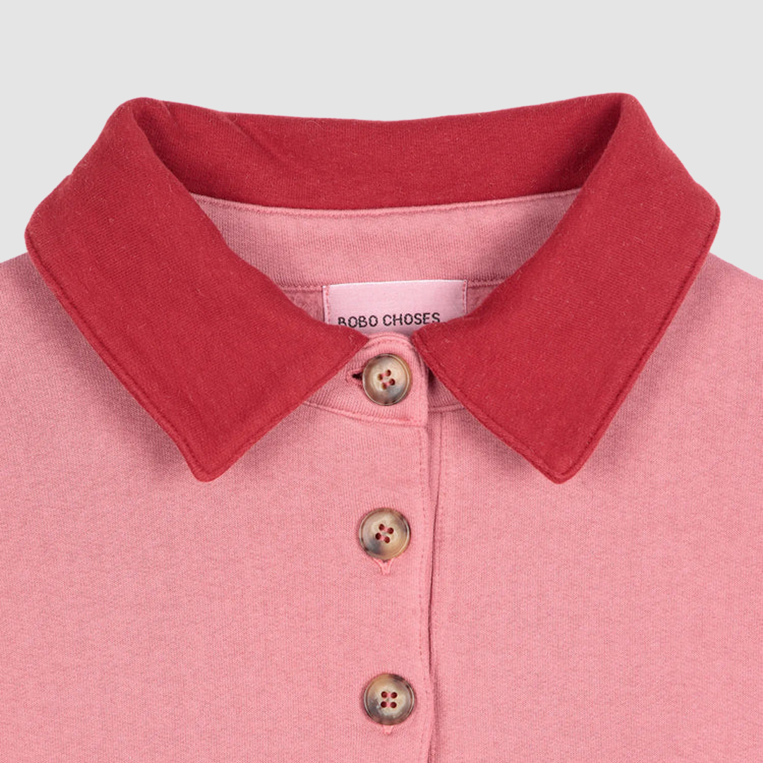 Color Block Polo Oversize Sweat